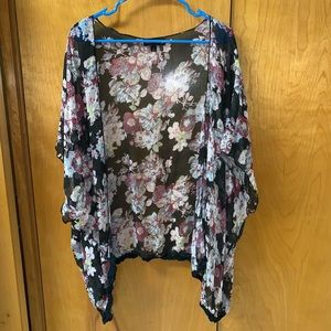 Sheer Floral Kimono